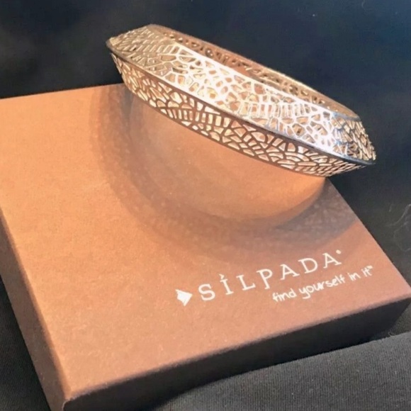 NEW Silpada Vintage Sterling
Silver Stiletto Filigree Cutout
Bangle Bracelet - Picture 8 of 9